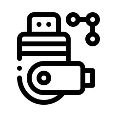 USB Flash Drive line icon