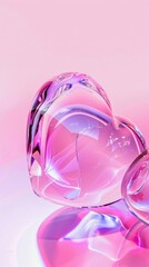 Fototapeta premium Heart pink shape helmet.