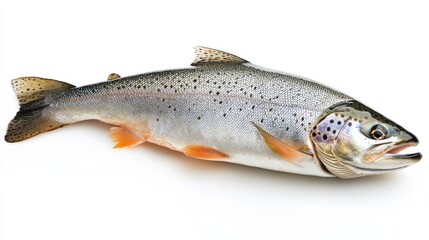 Trout steaks on foil for baking in the oven or steaming.