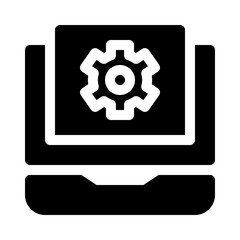 Laptop glyph icon