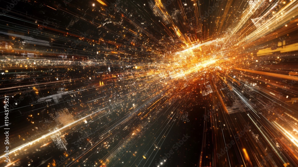 Poster a highly detailed d scatter plot with data points hovering in space, connected by lines, symbolizing