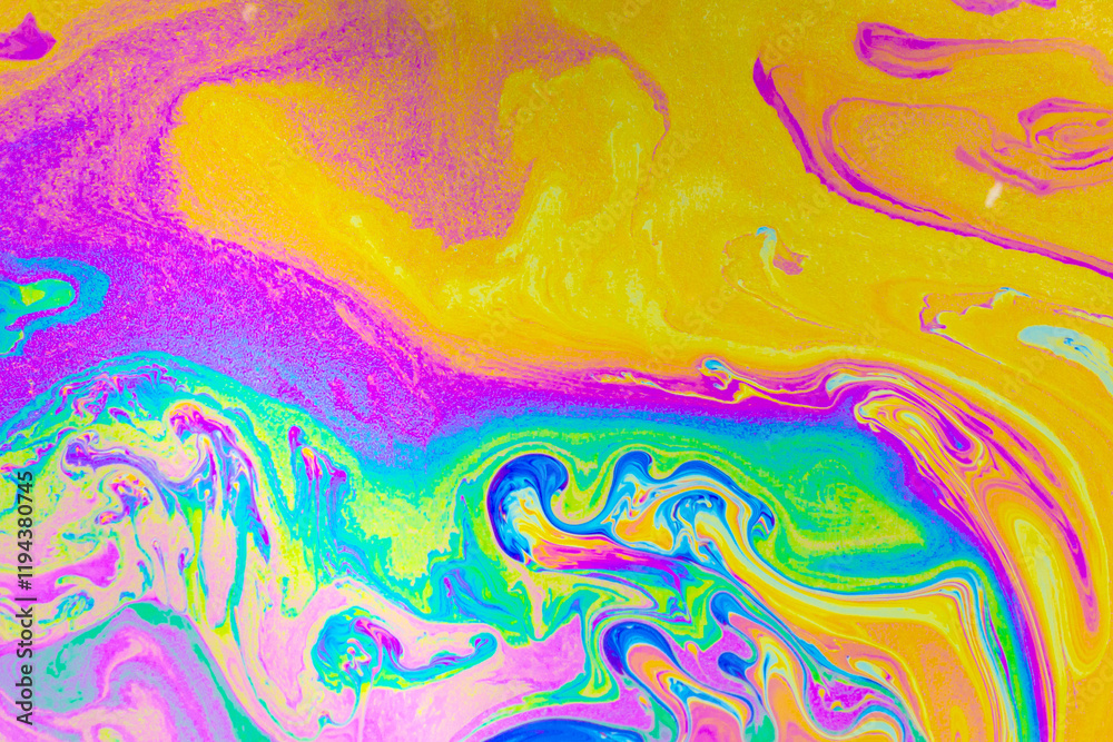 Wall mural psychedelic multicolored background abstract. rainbow colors. patterns background. photo macro shot 