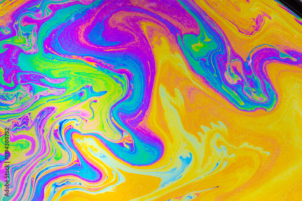 Wall mural psychedelic multicolored background abstract. rainbow colors. patterns background. photo macro shot 
