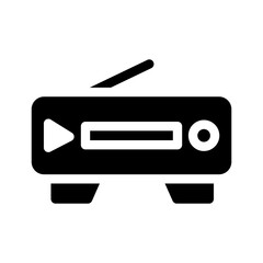 Obraz premium A set of modern gadget icons glyph, featuring smartphones, laptops, headphones, and more. Clean, minimalist design perfect for tech-related projects, apps, and presentations.