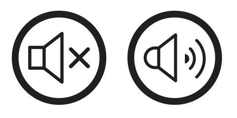 speaker, sound, volume icon set , low and hight level volume speaker icon. voice, audio, silent, mute icons in flat style for media player app and website