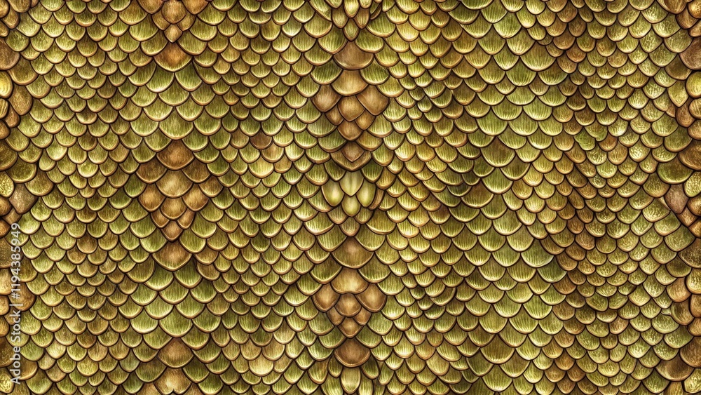 Poster Luxurious Golden Scale Pattern  A Seamless Texture for Design Projects