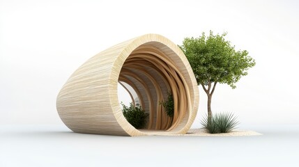 Unique Modern Shelter Design Surrounded by Greenery and Nature