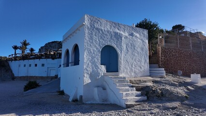 Vistas de la cala del Portitxol en Javea, Xabia, en Alicante (España)