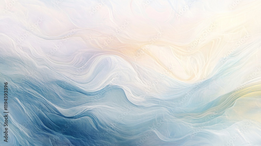 Leinwandbilder High-resolution close-up of an abstract background with flowing lines and soft, pastel colors, creating a serene and calming visual experience.