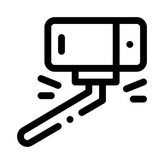 Selfie stick line icon
