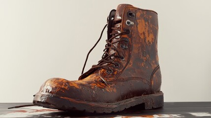 Muddy Brown Leather Boot: A Rugged and Durable Footwear