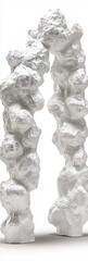 Abstract White Sculptures Modern Art Minimalist Design Studio Shot