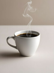 Coffee cup close up photo, isolated background, stock photo