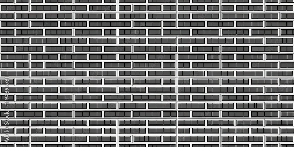 Aufkleber Abstract Architectural Facade Featuring a Repetitive Pattern of Dark Rectangular Windows on a Light-Colored Wall