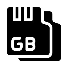 Memory card glyph icon
