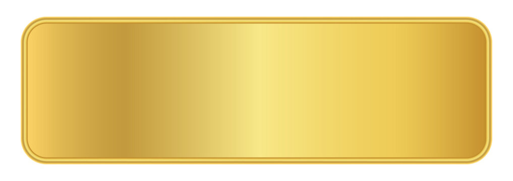 gold label banner, luxury golden frame, gold name plate