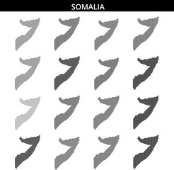 Obraz premium Map outline of Somalia showing unique dotted design representing the country