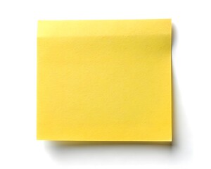 yellow sticky note isolated on a white background