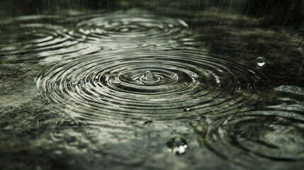 Water ripple with circle waves isolated on transparent background. Vector realistic concentric rings on liquid surface from falling drop. Ripple effect on clear aqua top view