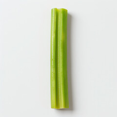 Fresh Celery Stalk on White Background Ideal for Healthy Eating, Cooking, and Organic Food Concepts in Culinary Art and Nutrition Imagery