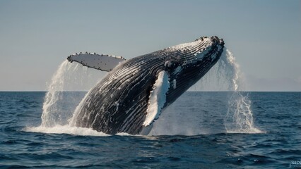 Fototapeta premium whale in the sea