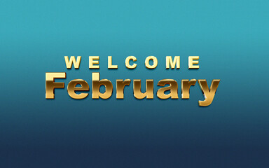 Fototapeta premium welcome card february