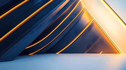 Glowing lines weave together and apart, generating a sleek, dynamic composition.