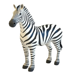 striking 3D zebra with bold stripes stands tall