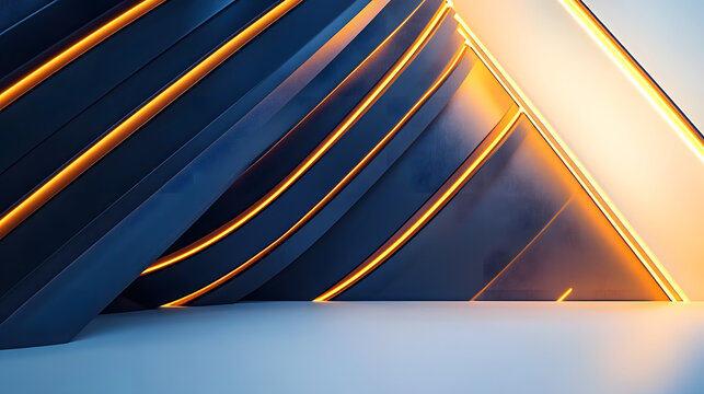 Glowing lines weave together and apart, generating a sleek, dynamic composition.