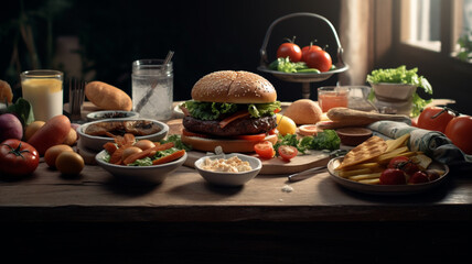 Pilaf with meat and vegetables on a plate. Indian cuisine.
