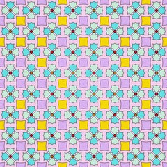 seamless geometric pattern with shapes Colorful Floral Geometric Pattern - Vibrant Seamless Design for Decorative and Creative Projects