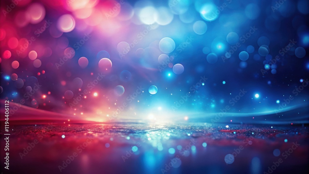 Poster Abstract Sparkling Background with Vivid Bokeh Lights and Glowing Surface