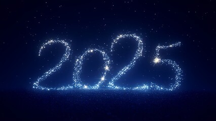 2025 Constellation Design in a Glowing Night Sky