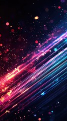 Obraz premium Dynamic sci-fi background with vibrant light trails abstract digital space colorful environment futuristic concept