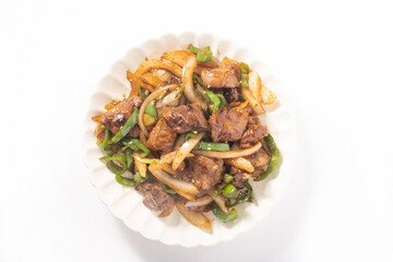 中落ちカルビ（牛肉）オイスターソース炒め