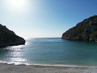 Vistas de la famosa Cala de la Granadella en Javea, Xabia, Alicante (España) 