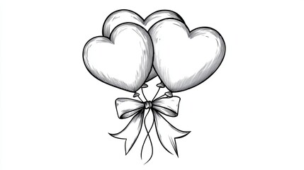 love balloon happy valentine, white background 