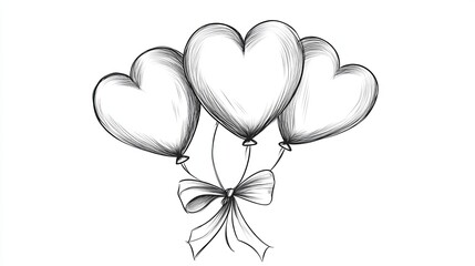 love balloon happy valentine, white background 