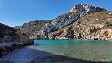 Fototapeta premium Vistas de la famosa Cala de la Granadella en Javea, Xabia, Alicante (España) 