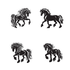 High-Quality Monochrome Vector Silhouettes of the Pear Psylla Isolated on a White Background