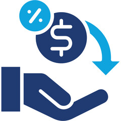 Interest Payment mixed color icon