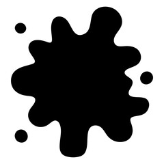 Water drop,Water splash Splashing water, Water stains, Splattered ink, silhouette