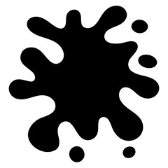 Water drop,Water splash Splashing water, Water stains, Splattered ink, silhouette