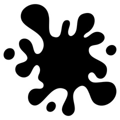 Water drop,Water splash Splashing water, Water stains, Splattered ink, silhouette