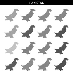 Detailed map outline of Pakistan showcasing geography and borders