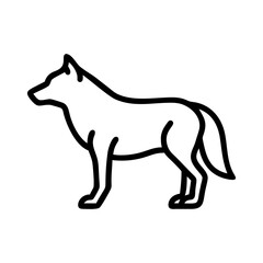 wolf icon line art vector design