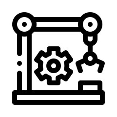 Automation arm line icon