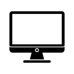 Minimalist Desktop Monitor Silhouette Vector Design