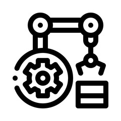 Industrial Robot Arm line icon