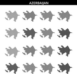 Detailed dot pattern map of Azerbaijan showcasing geographical features and borders